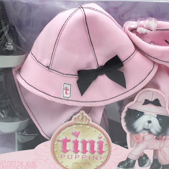TINI PUPPINI Spring Showers Raincoat Hat Boots Dog Outfit Fashion Boutique Set - Picture 2 of 11